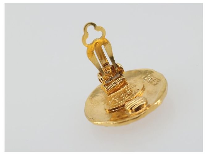 Orecchini Leone CHANEL Metallo Tono Oro CC Auth 198845 - vista 4