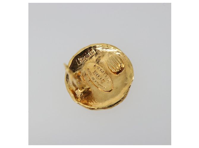 Orecchini Leone CHANEL Metallo Tono Oro CC Auth 198845 - vista 5