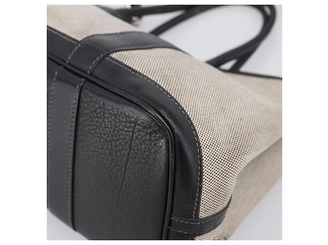 Hermès Borsa a mano HERMES Garden Party PM Canvas 2way Gray Silver Auth ka5795 Marrone Argento - vista 15