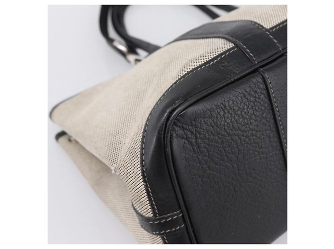 Hermès Borsa a mano HERMES Garden Party PM Canvas 2way Gray Silver Auth ka5795 Marrone Argento - vista 16
