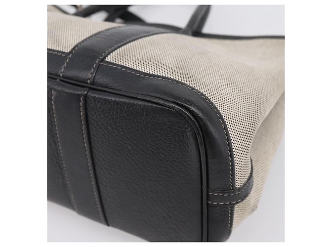 Hermès Borsa a mano HERMES Garden Party PM Canvas 2way Gray Silver Auth ka5795 Marrone Argento - vista 17