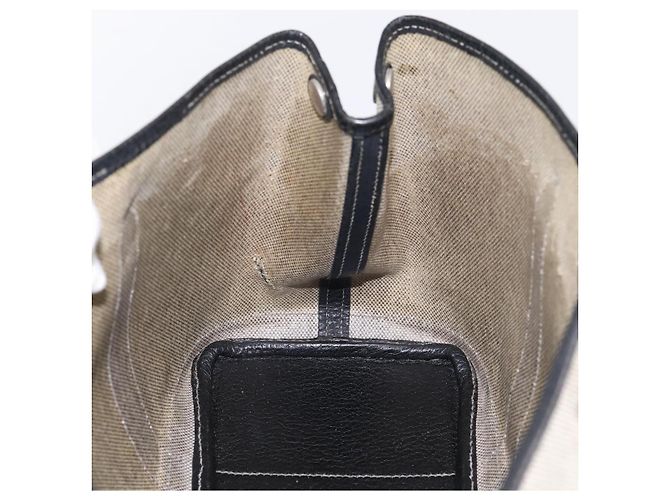 Hermès Borsa a mano HERMES Garden Party PM Canvas 2way Gray Silver Auth ka5795 Marrone Argento - vista 20