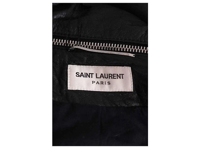 Saint Laurent Lederjacke Schwarz - Ansicht 5