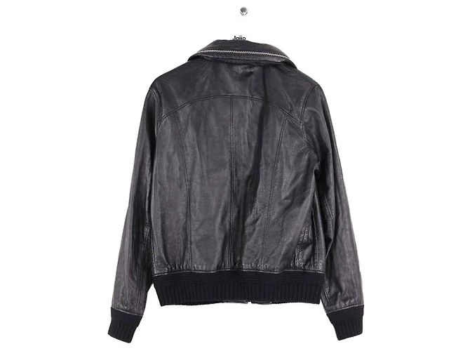 Saint Laurent Lederjacke Schwarz - Ansicht 3