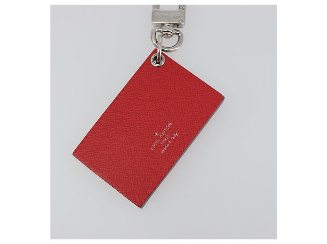 LOUIS VUITTON Ciondolo Borsa Epi Petite Malle Rosso LV Auth 195949M - vista 7