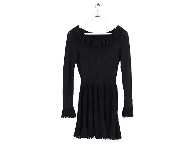Alaïa Schwarzes Viskose Kleid L - Ansicht 3