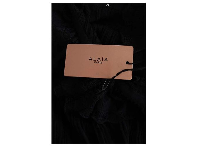 Alaïa Schwarzes Viskose Kleid L - Ansicht 5