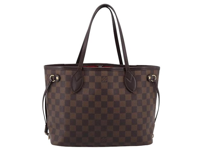 Borsa Tote LOUIS VUITTON Damier Ebene Neverfull PM N51109 LV Auth 197447 - vista 13
