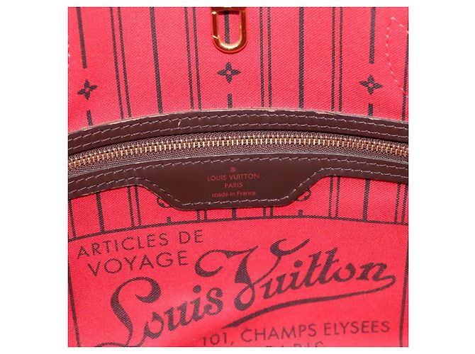 Borsa Tote LOUIS VUITTON Damier Ebene Neverfull PM N51109 LV Auth 197447 - vista 17