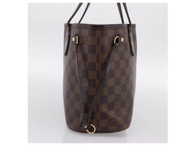 Borsa Tote LOUIS VUITTON Damier Ebene Neverfull PM N51109 LV Auth 197447 - vista 3