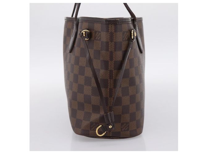 Borsa Tote LOUIS VUITTON Damier Ebene Neverfull PM N51109 LV Auth 197447 - vista 4