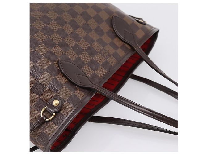 Borsa Tote LOUIS VUITTON Damier Ebene Neverfull PM N51109 LV Auth 197447 - vista 6