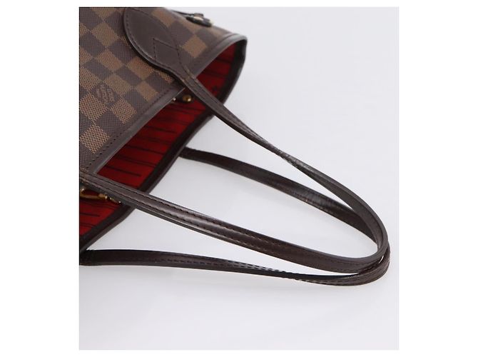 Borsa Tote LOUIS VUITTON Damier Ebene Neverfull PM N51109 LV Auth 197447 - vista 7