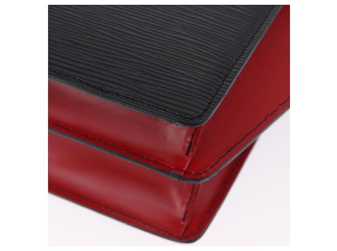 Borsa a mano LOUIS VUITTON Epi Bicolor Varenne Nero Rosso M52387 LV Auth 194393 - vista 9