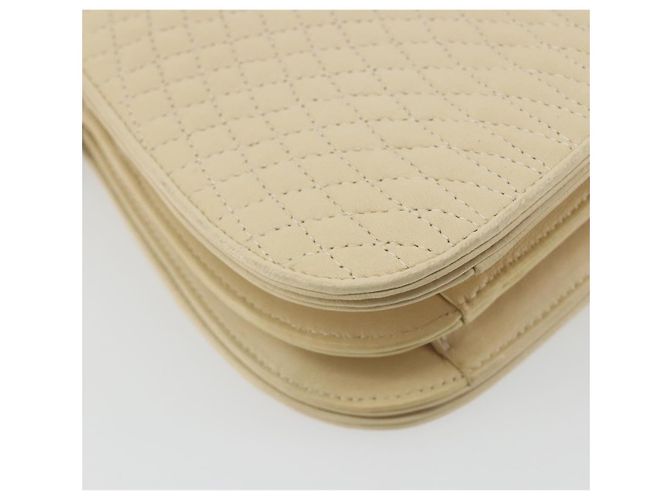 Borsa a tracolla BALLY in pelle 2way Ivory Gold Auth 197162A D'oro Crudo - vista 10