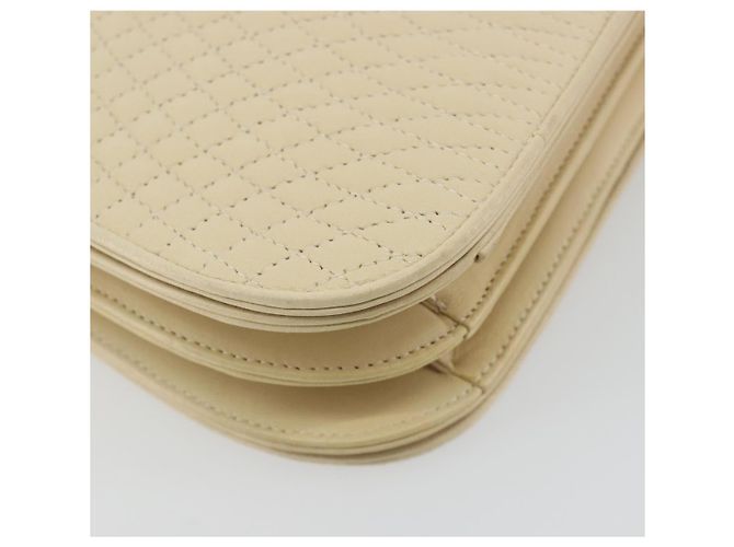 Borsa a tracolla BALLY in pelle 2way Ivory Gold Auth 197162A D'oro Crudo - vista 16