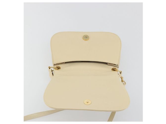 Borsa a tracolla BALLY in pelle 2way Ivory Gold Auth 197162A D'oro Crudo - vista 19