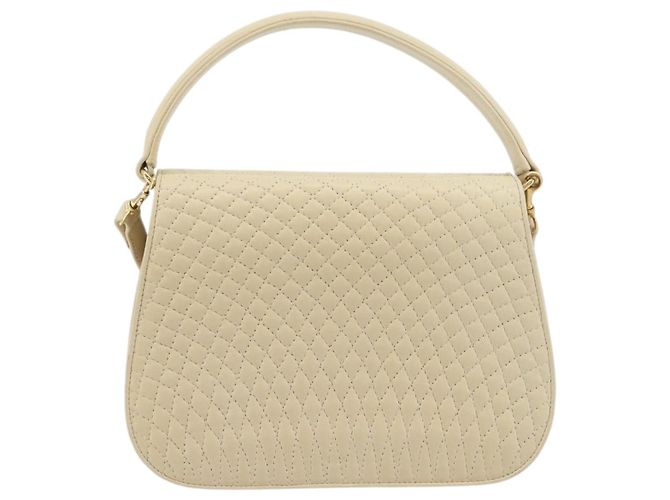 Borsa a tracolla BALLY in pelle 2way Ivory Gold Auth 197162A D'oro Crudo - vista 2
