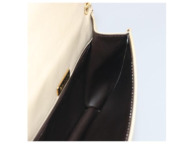 Borsa a tracolla BALLY in pelle 2way Ivory Gold Auth 197162A D'oro Crudo - vista 21