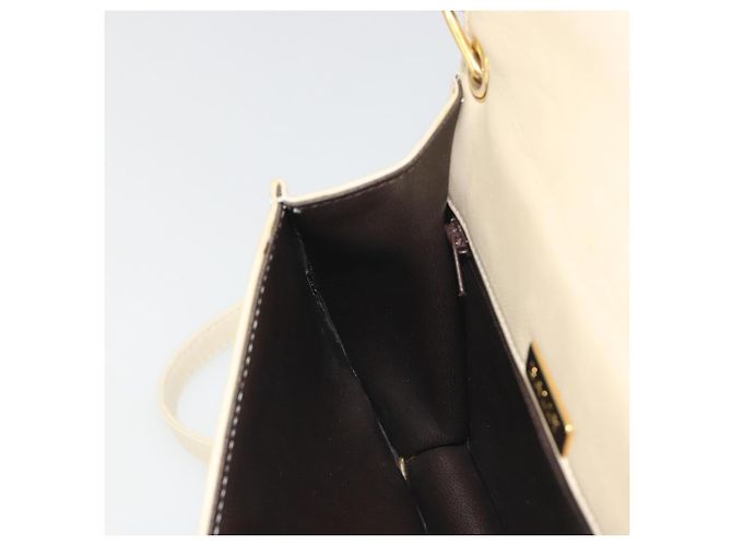 Borsa a tracolla BALLY in pelle 2way Ivory Gold Auth 197162A D'oro Crudo - vista 22