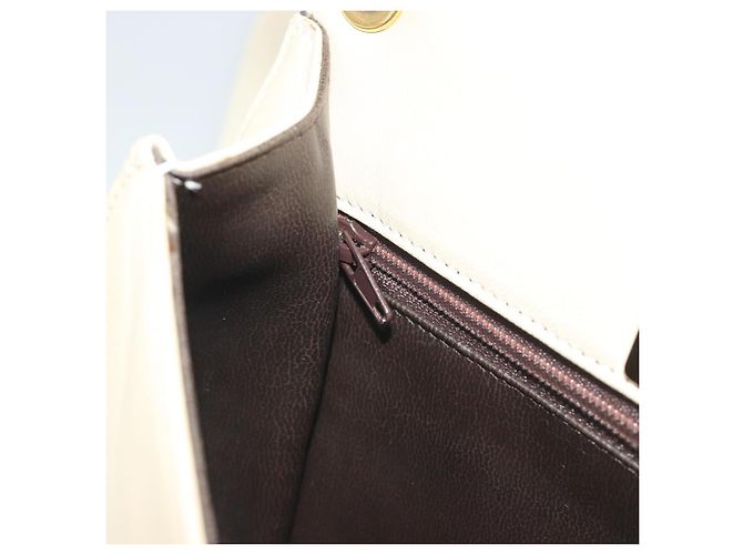 Borsa a tracolla BALLY in pelle 2way Ivory Gold Auth 197162A D'oro Crudo - vista 23
