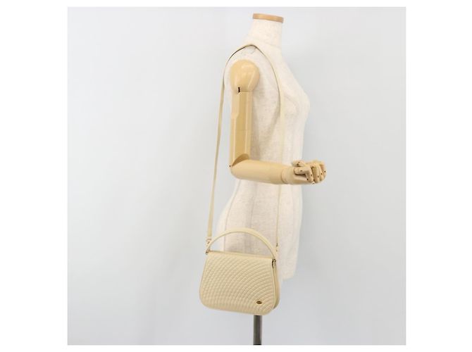 Borsa a tracolla BALLY in pelle 2way Ivory Gold Auth 197162A D'oro Crudo - vista 26