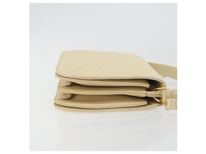 Borsa a tracolla BALLY in pelle 2way Ivory Gold Auth 197162A D'oro Crudo - vista 3