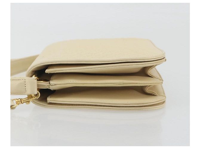 Borsa a tracolla BALLY in pelle 2way Ivory Gold Auth 197162A D'oro Crudo - vista 4