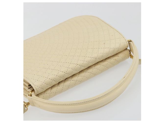 Borsa a tracolla BALLY in pelle 2way Ivory Gold Auth 197162A D'oro Crudo - vista 6