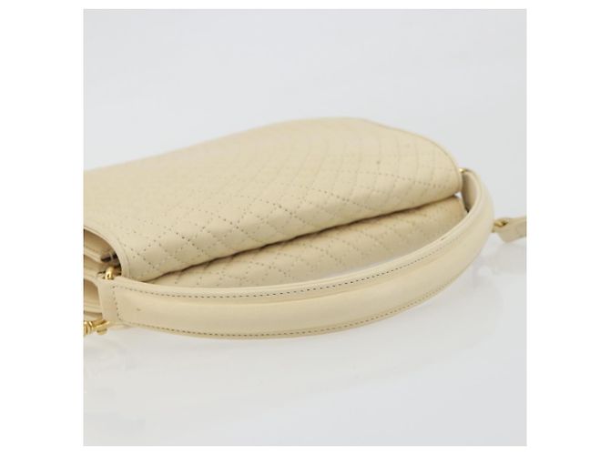 Borsa a tracolla BALLY in pelle 2way Ivory Gold Auth 197162A D'oro Crudo - vista 7