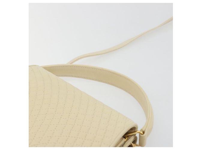 Borsa a tracolla BALLY in pelle 2way Ivory Gold Auth 197162A D'oro Crudo - vista 8