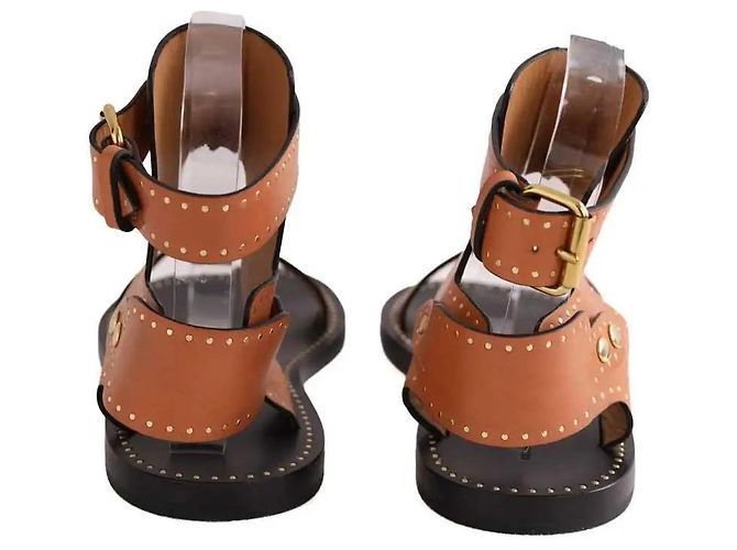 Sandali Isabel Marant in pelle camel Cammello - vista 2