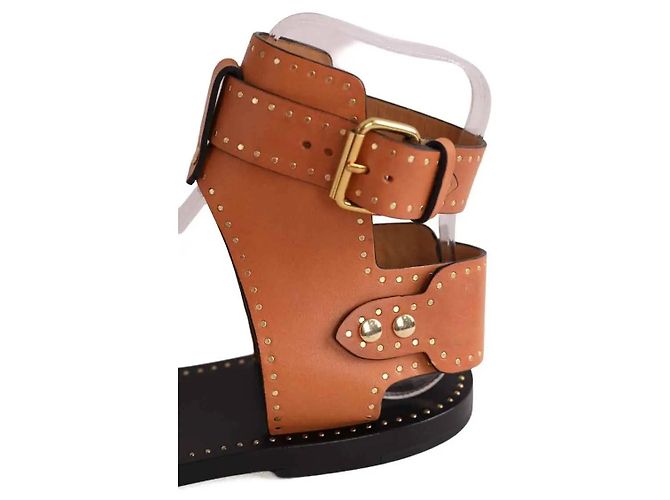 Sandali Isabel Marant in pelle camel Cammello - vista 4