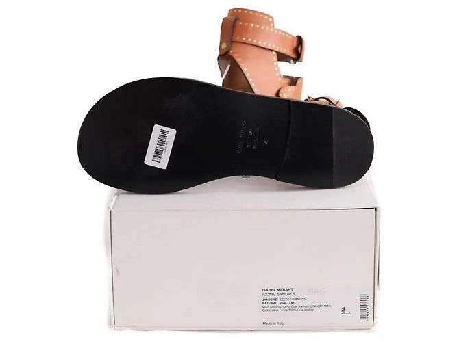 Sandali Isabel Marant in pelle camel Cammello - vista 6