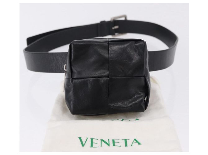 Borsa cintura BOTTEGA VENETA MAXI INTRECCIATO Cassette Nera Auth BA14968V Nero - vista 12