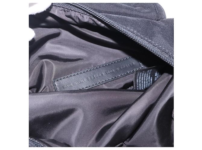 Borsello da vita BALENCIAGA Nylon Nero Argento 533009 Auth 198730A - vista 12