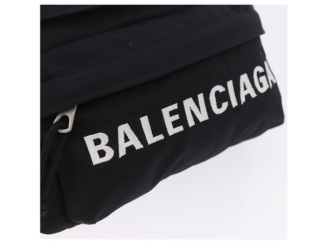Borsello da vita BALENCIAGA Nylon Nero Argento 533009 Auth 198730A - vista 17