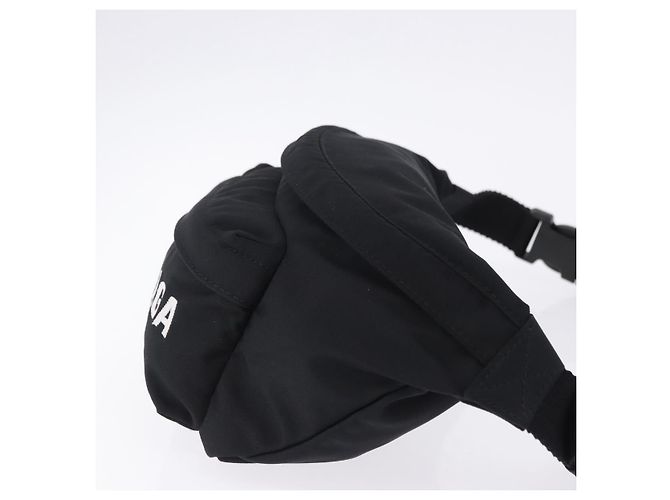 Borsello da vita BALENCIAGA Nylon Nero Argento 533009 Auth 198730A - vista 3