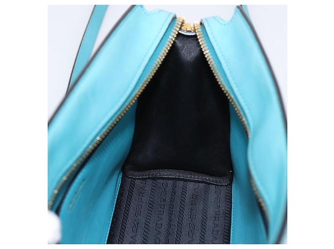 Saffiano Borsa a tracolla PRADA in pelle Safiano Verde Oro Auth am12262A D'oro - vista 18