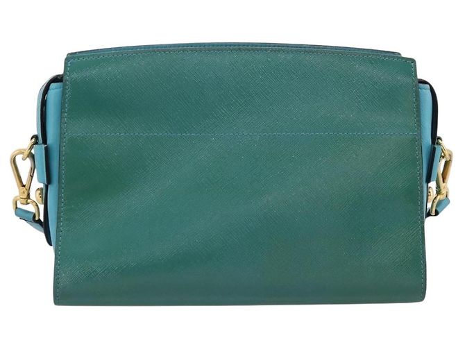 Saffiano Borsa a tracolla PRADA in pelle Safiano Verde Oro Auth am12262A D'oro - vista 2