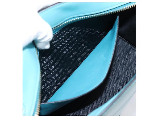 Saffiano Borsa a tracolla PRADA in pelle Safiano Verde Oro Auth am12262A D'oro - vista 20