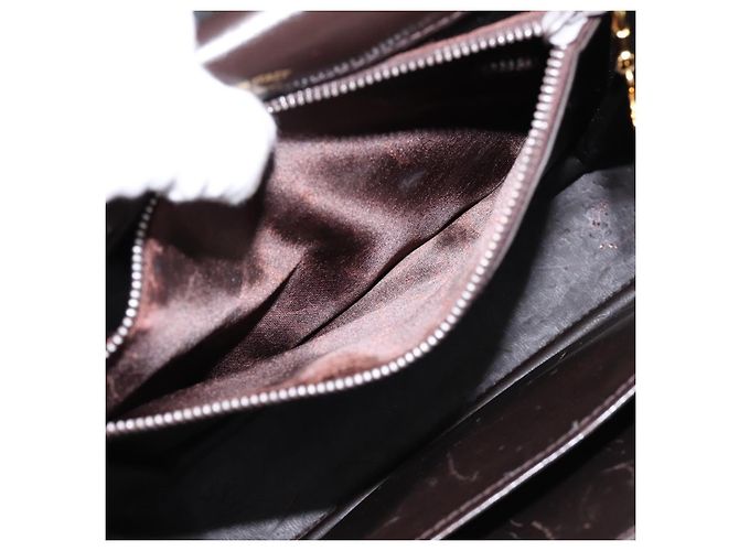 Borsa a tracolla GUCCI in pelle marrone tono oro Auth ep15755 - vista 12