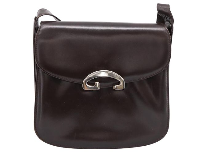 Borsa a tracolla GUCCI in pelle marrone tono oro Auth ep15755 - vista 13
