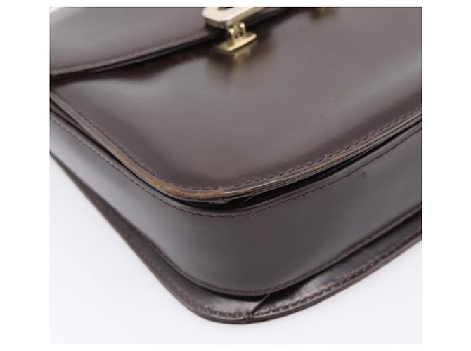 Borsa a tracolla GUCCI in pelle marrone tono oro Auth ep15755 - vista 14