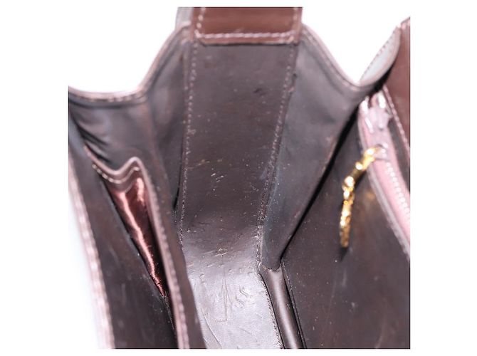 Borsa a tracolla GUCCI in pelle marrone tono oro Auth ep15755 - vista 18