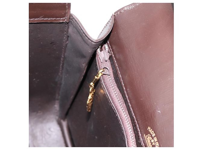 Borsa a tracolla GUCCI in pelle marrone tono oro Auth ep15755 - vista 19