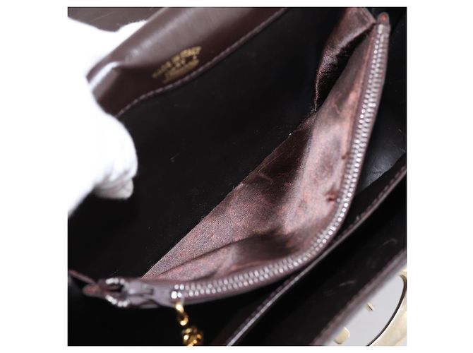 Borsa a tracolla GUCCI in pelle marrone tono oro Auth ep15755 - vista 20