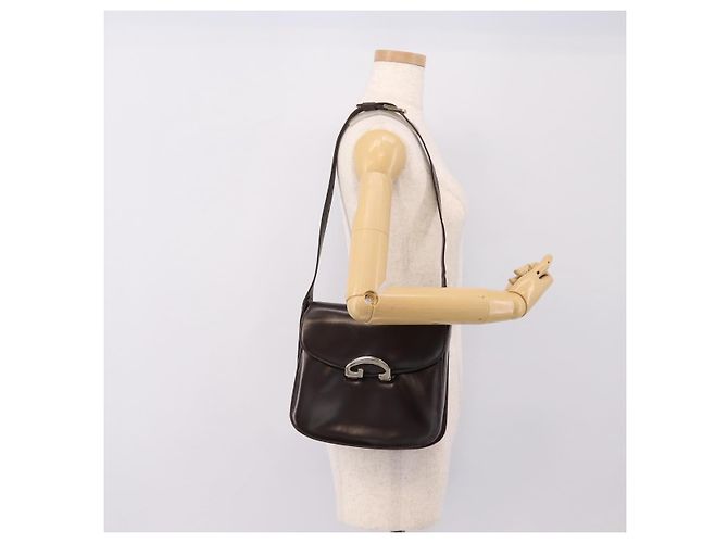 Borsa a tracolla GUCCI in pelle marrone tono oro Auth ep15755 - vista 22