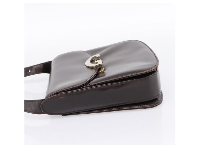 Borsa a tracolla GUCCI in pelle marrone tono oro Auth ep15755 - vista 3