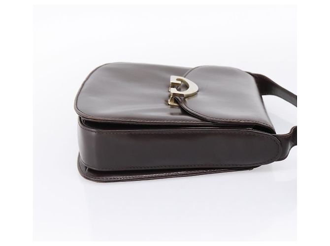 Borsa a tracolla GUCCI in pelle marrone tono oro Auth ep15755 - vista 4